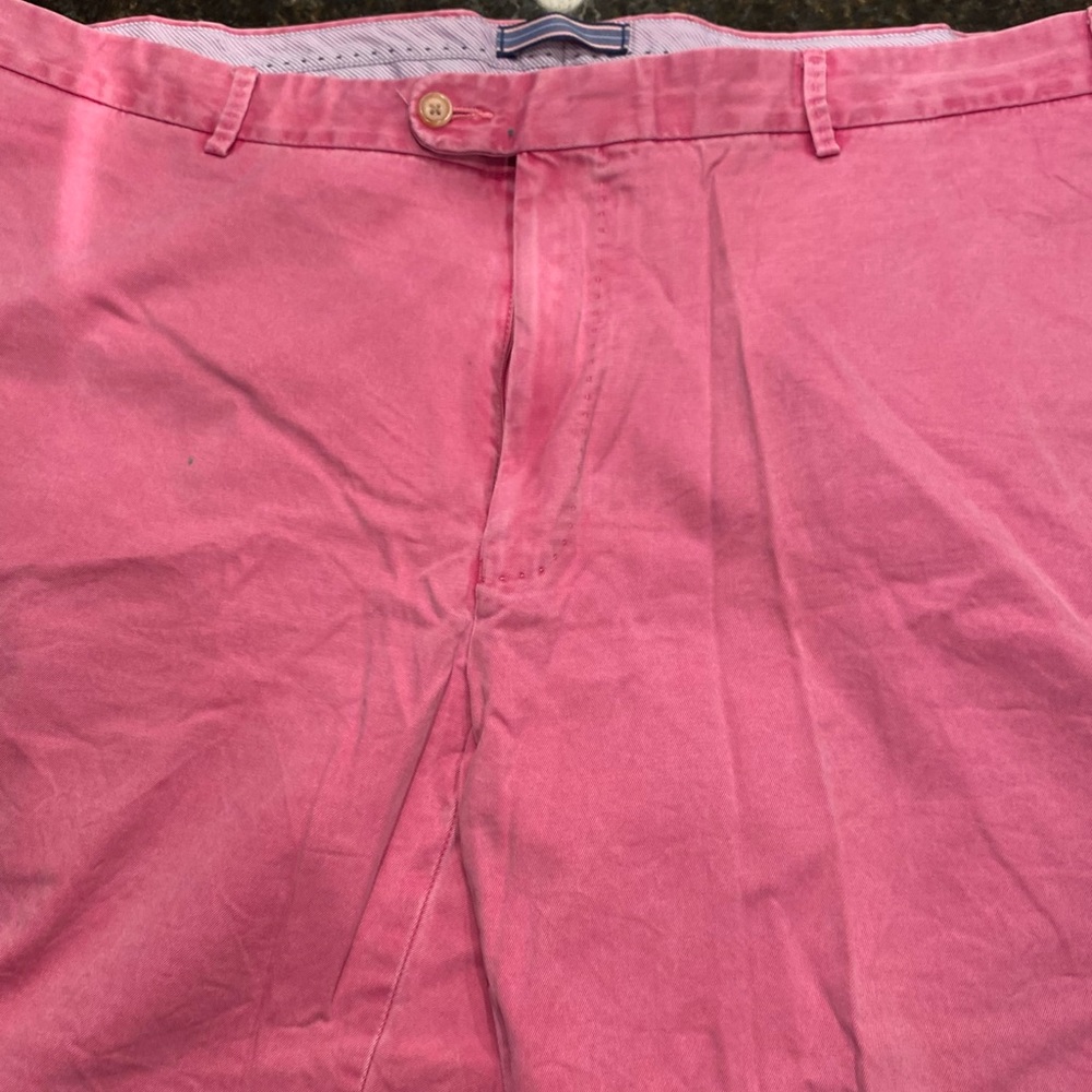 Washed twill pink shorts from Neiman Marcus